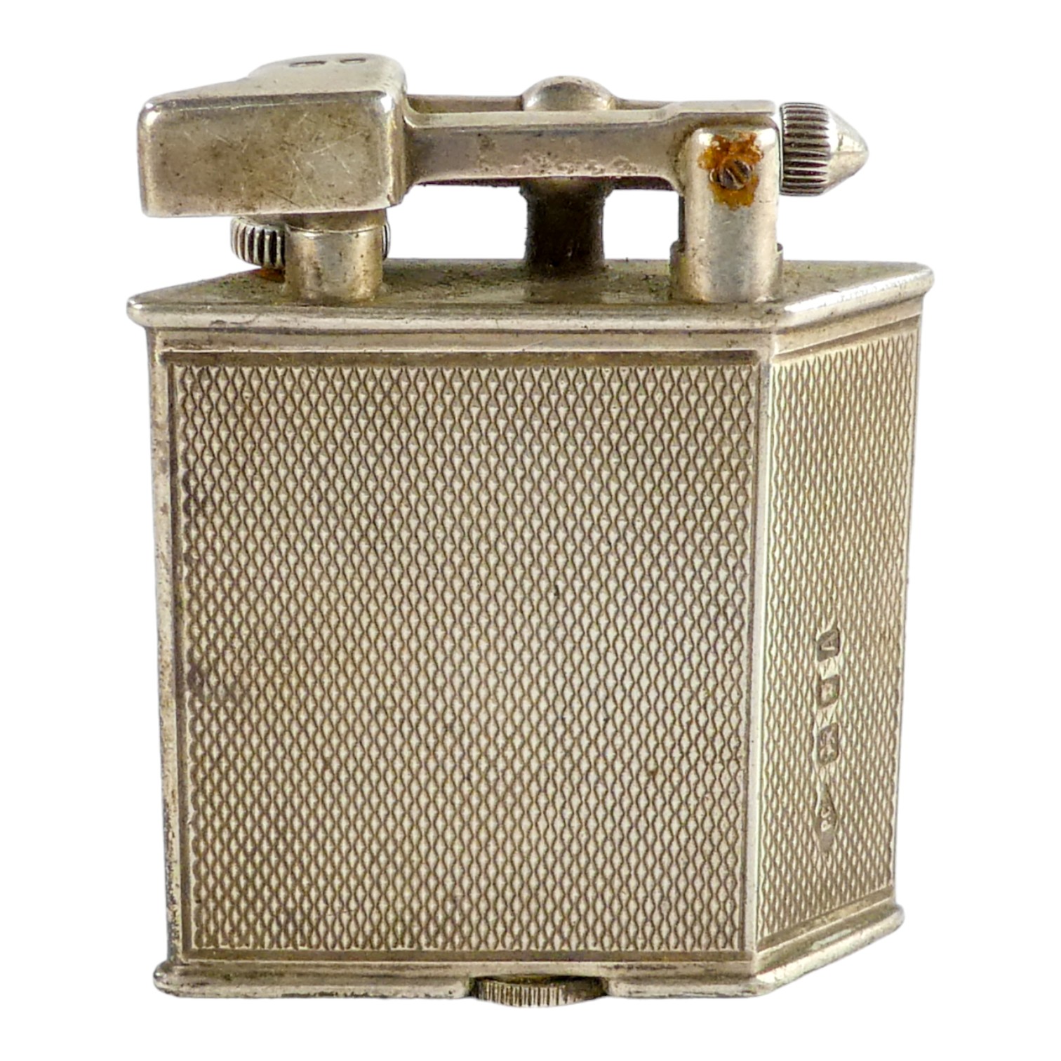 An Art Deco style Parker Beacon silver cigarette lighter - London 1936, Parker Pipe Co, rhombus - Image 10 of 15