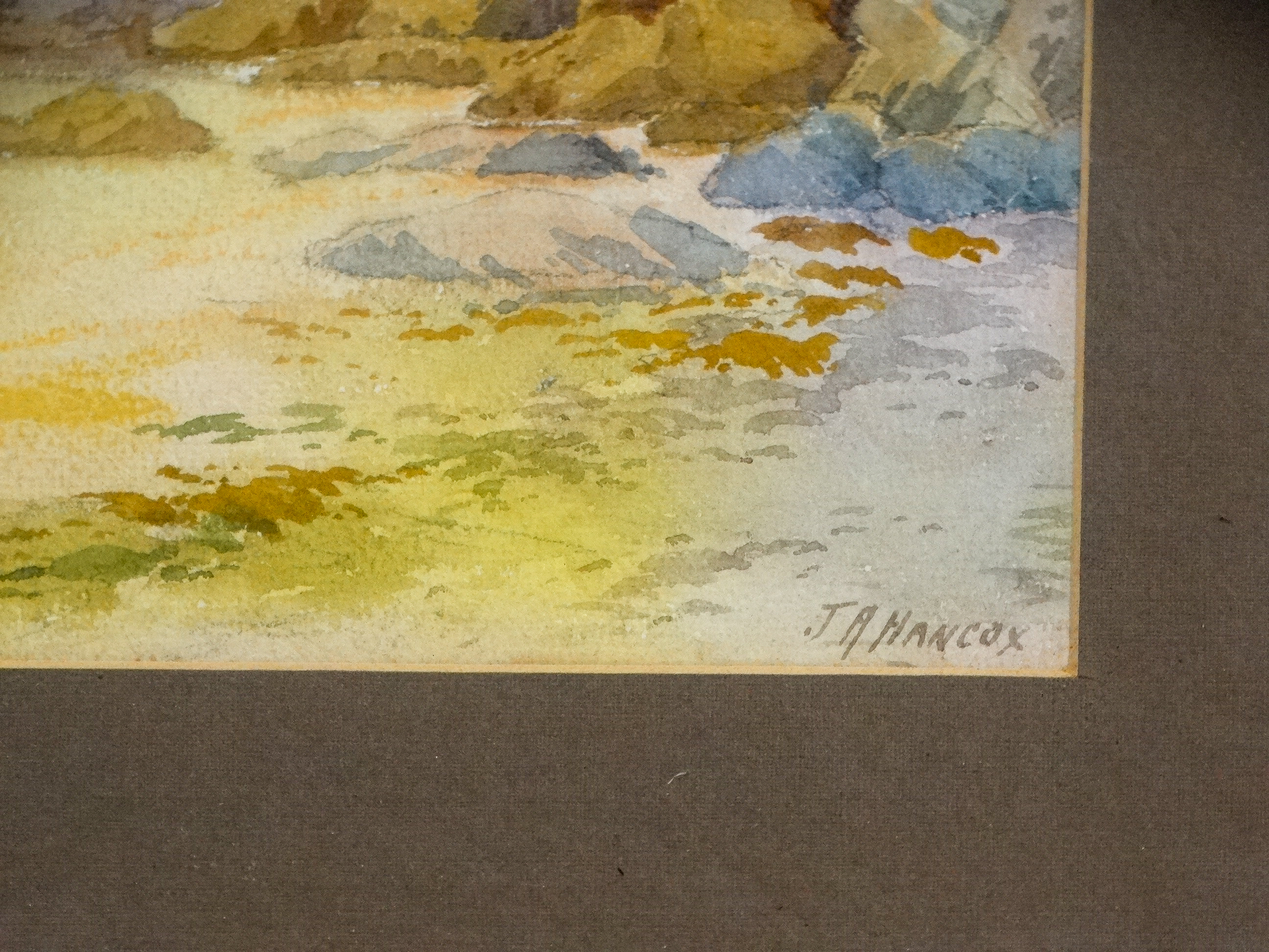 J. A. HANCOX (British 19th/20th Century) Cornish Beach Scene Watercolour Signed lower right Framed - Image 3 of 4