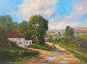 Richard BLOWEY (British b. 1947) Cornish Countryside Oil on canvas Signed lower left Framed