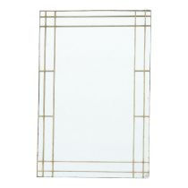 A 20th century rectangular wall mirror - with an arrangement of gilt glazing bars to the