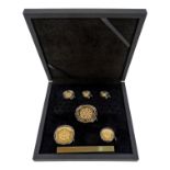 Hattons of London commemorative Charles III coronation proof set of gold coins - comprising five