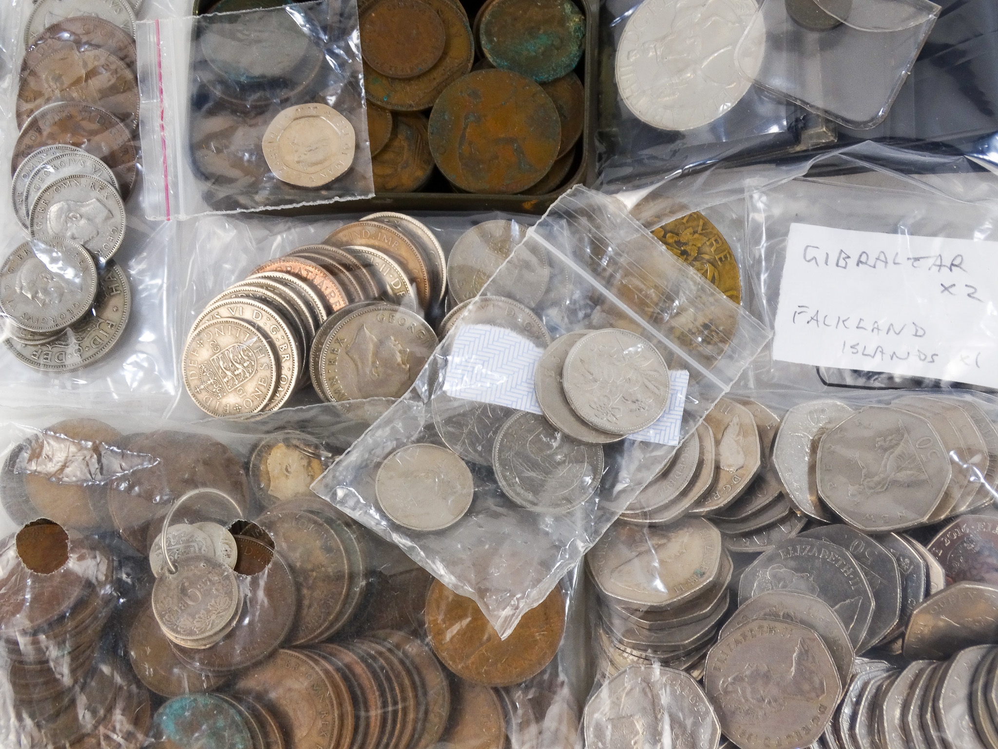 A quantity of coinage - mostly UK post decimal, together with other earlier and foreign. - Image 3 of 3