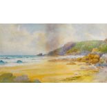 J. A. HANCOX (British 19th/20th Century) Cornish Beach Scene Watercolour Signed lower right Framed