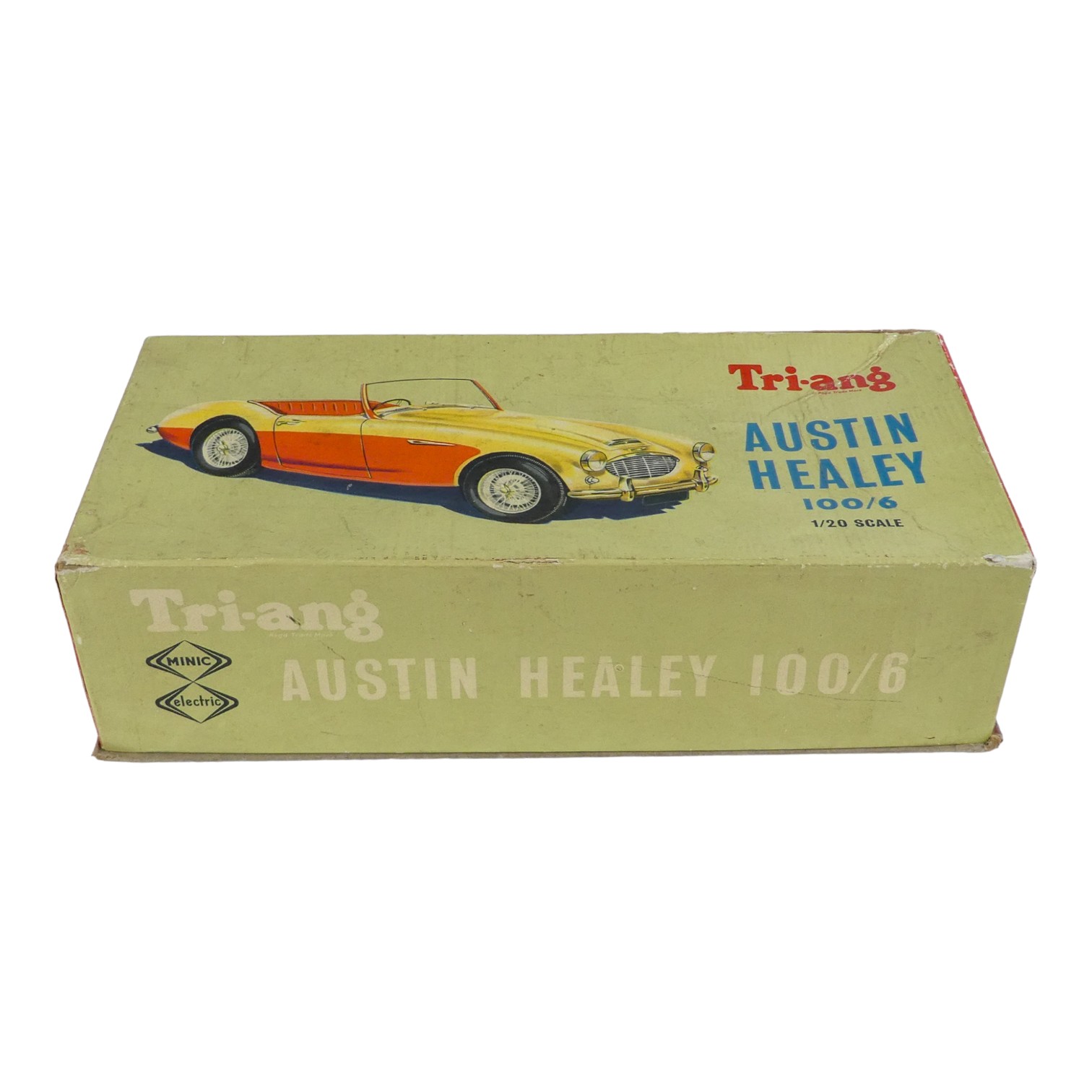 Triang No. M002 - 1/20 Battery Operated Austin Healey 100/6, 1/20 scale, with red bodywork and - Image 6 of 6