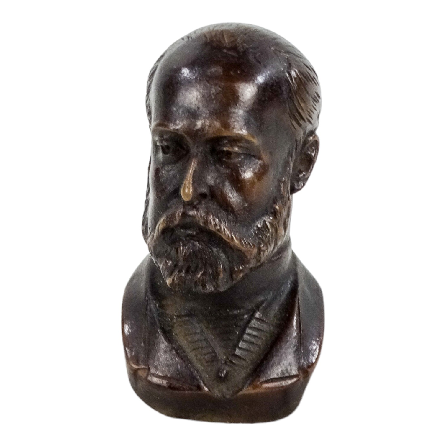 J P Darbier 19th/20th century bronze of an elegant gentleman - the bust raised on a white marble