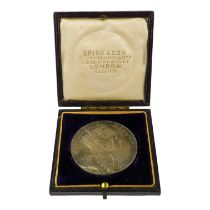 A cased Spink & Son silver medallion - commemorating the coronation of Edward VII, dated June 26th