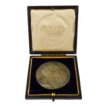 A cased Spink & Son silver medallion - commemorating the coronation of Edward VII, dated June 26th