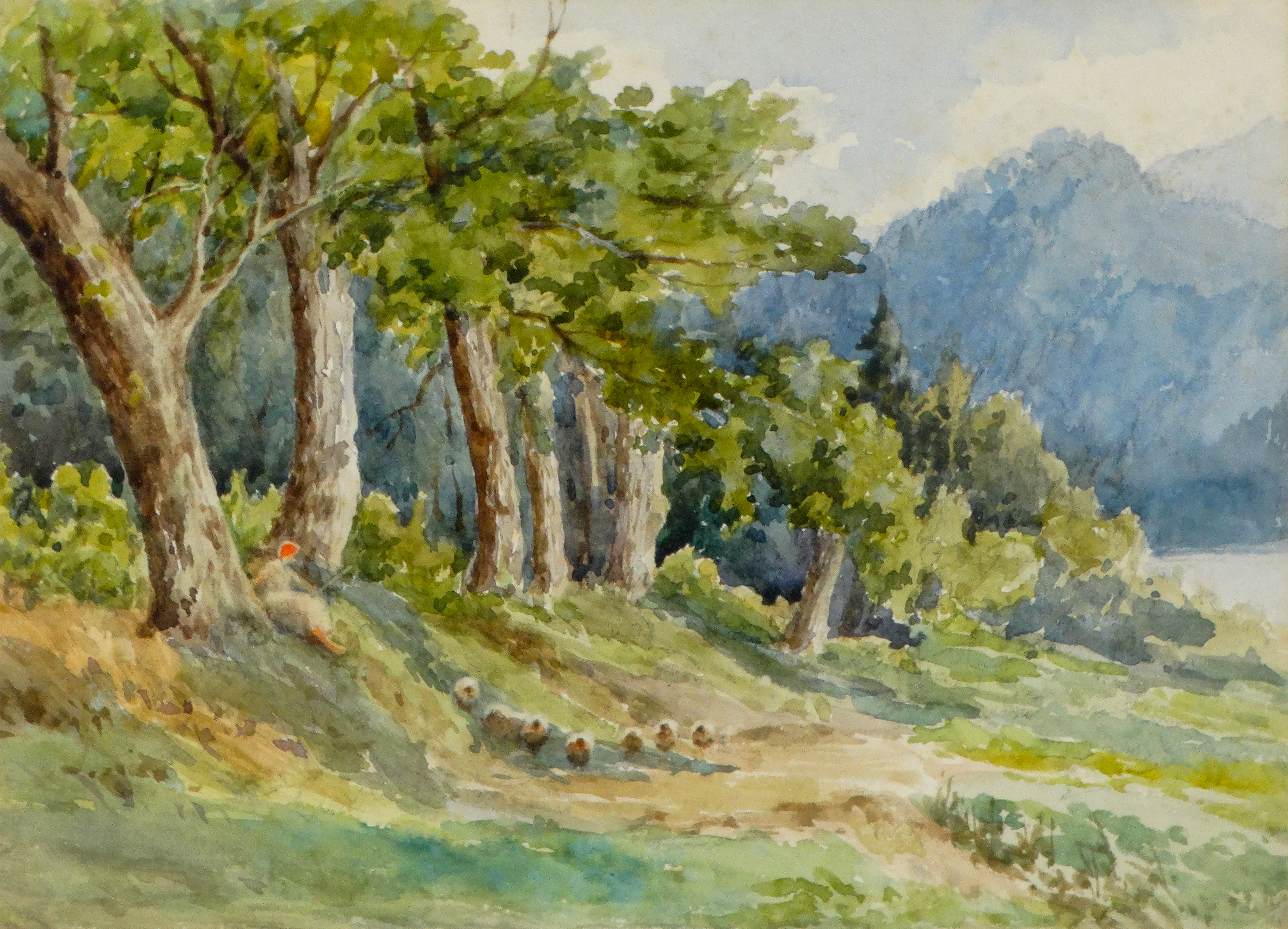 Lady Frances MAXWELL-LYTE (British 1853-1925) Thurn Watercolour Dated 1923 Framed and glazed Picture