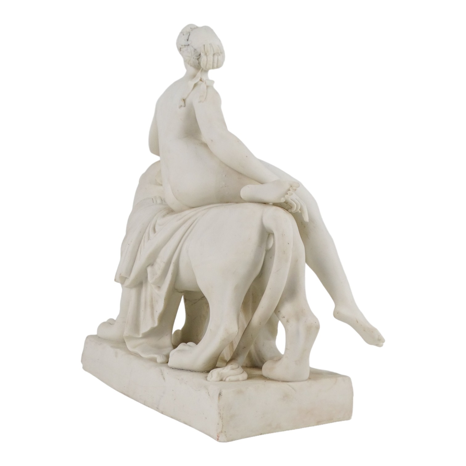 A 19th century Parian figure - Ariadne on a leopard, by John Bell for Minton, circa 1861, in the - Image 4 of 6