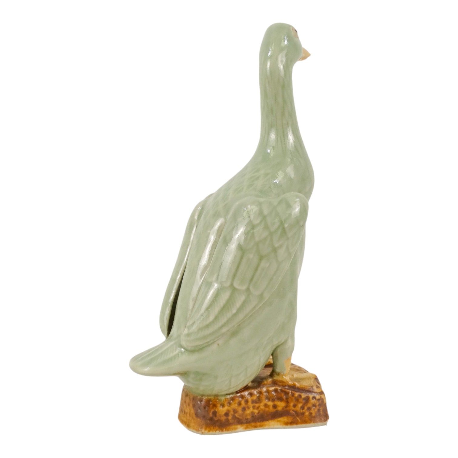 A Chinese figure of a running duck - green glazed, 24cm high - Image 3 of 5