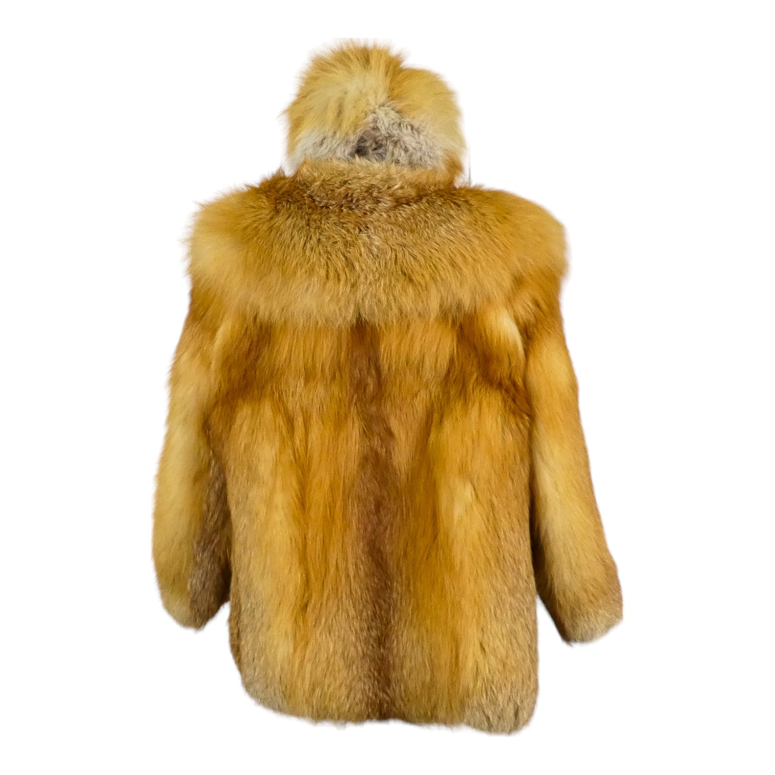 A ladies fox fur coat - the short jacket, 64cm long, together with a hat - Image 2 of 3