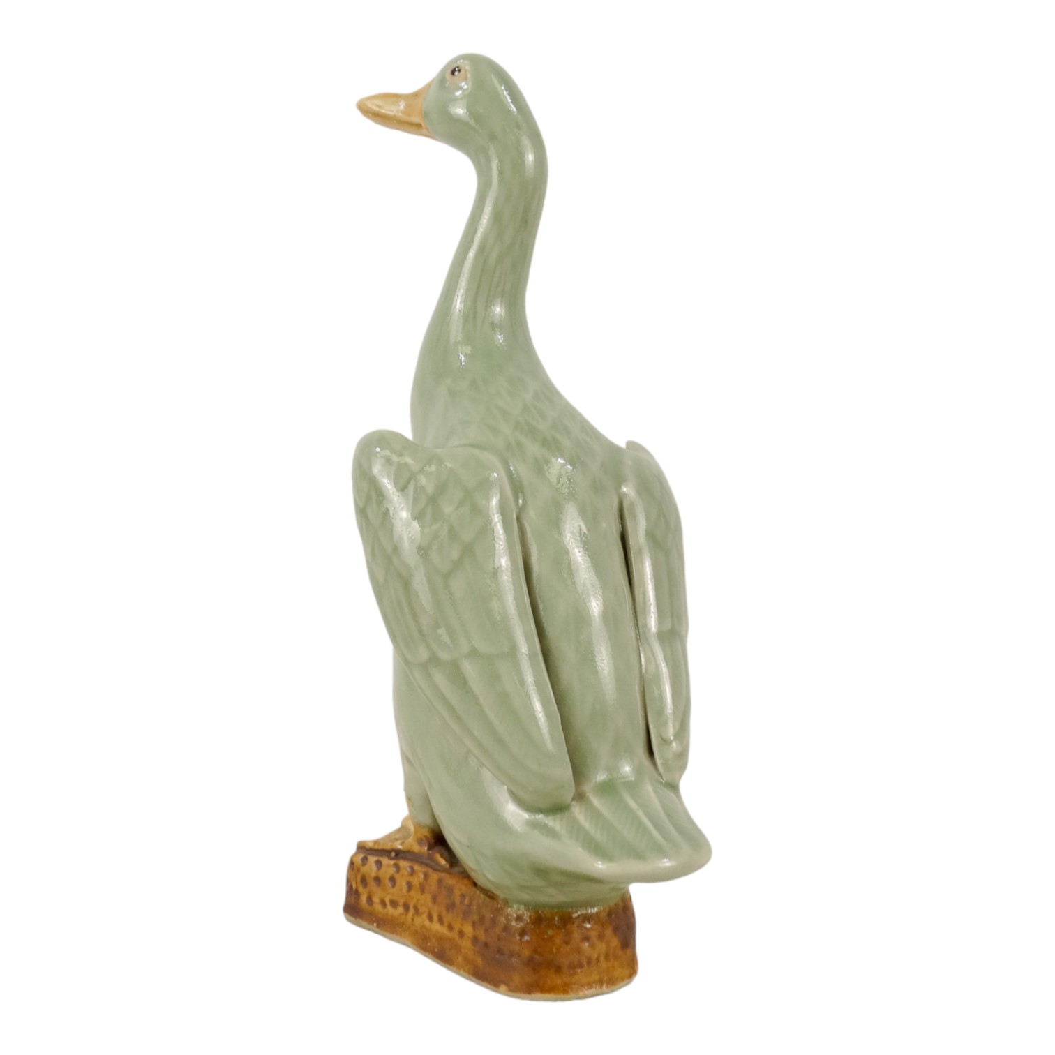 A Chinese figure of a running duck - green glazed, 24cm high - Image 2 of 5