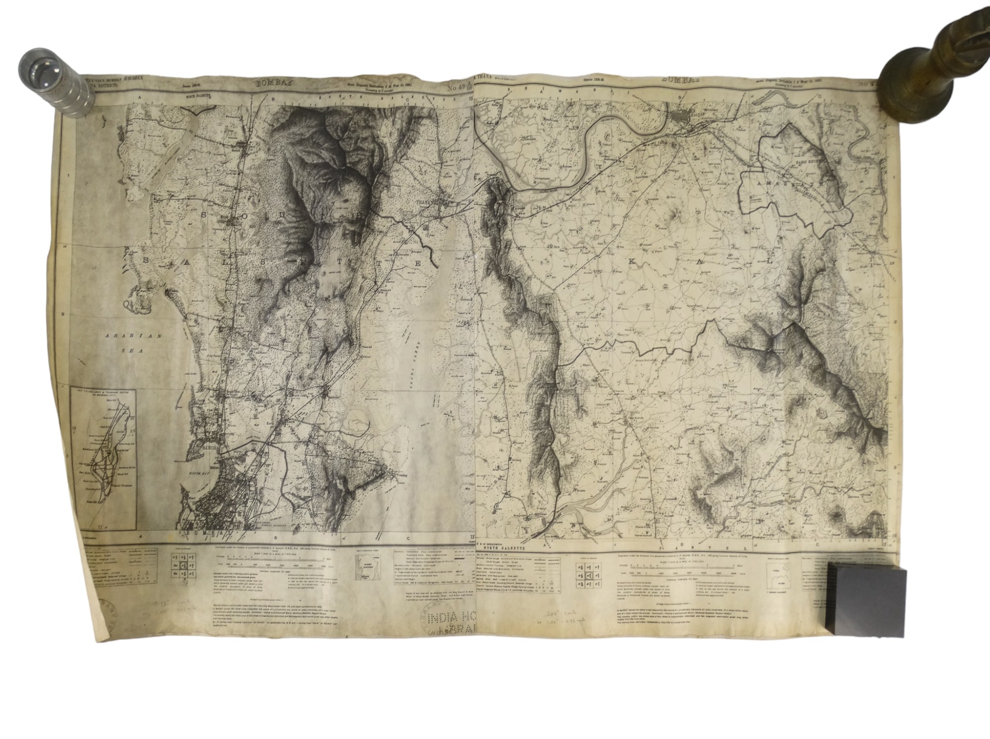 An early 20th century survey map of Calcutta - dated 1925, together with further similar maps of - Image 4 of 11