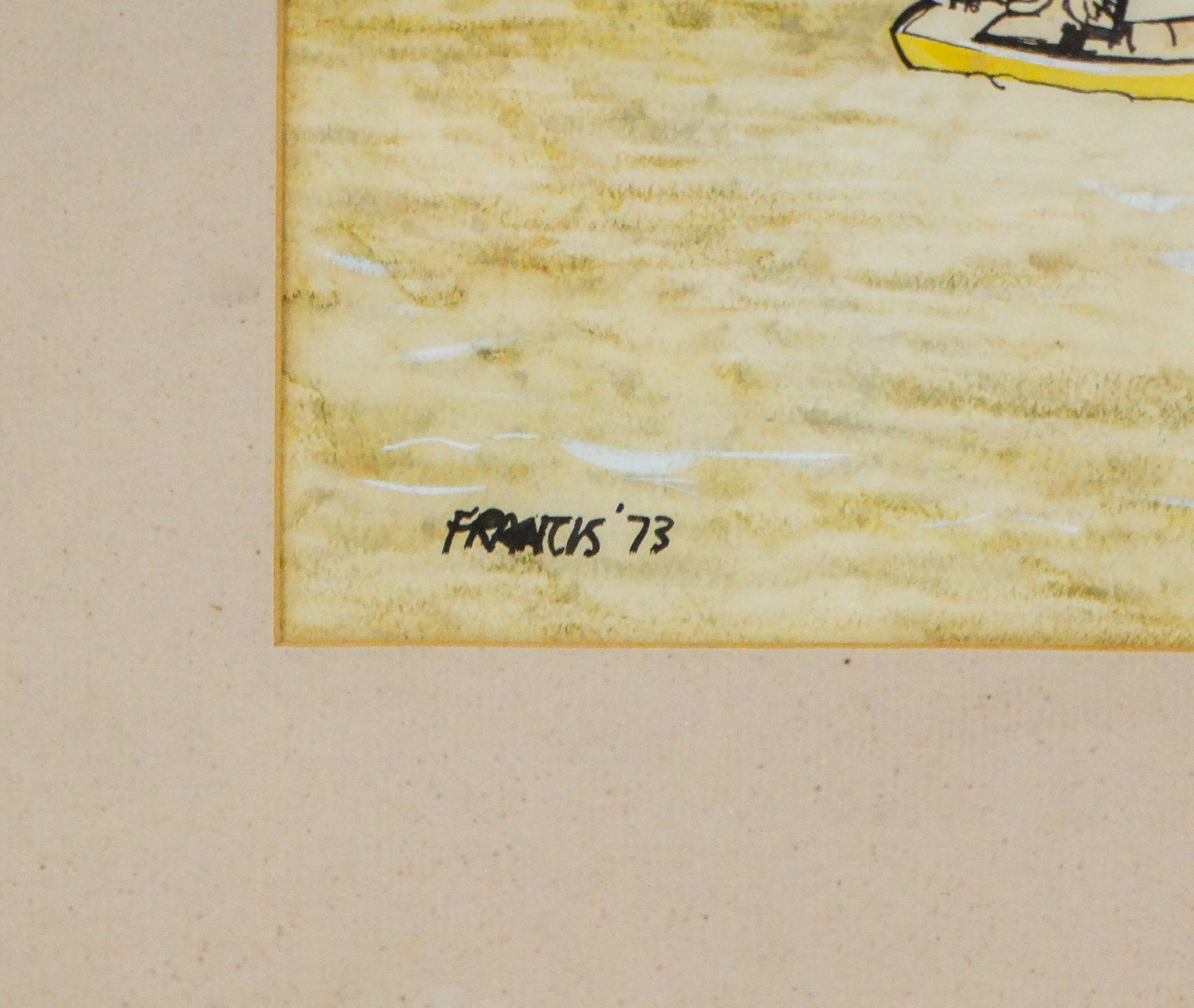 FRANCIS Falmouth Working Boats Watercolour and ink Signed and dated 73 lower left Framed and - Image 2 of 3