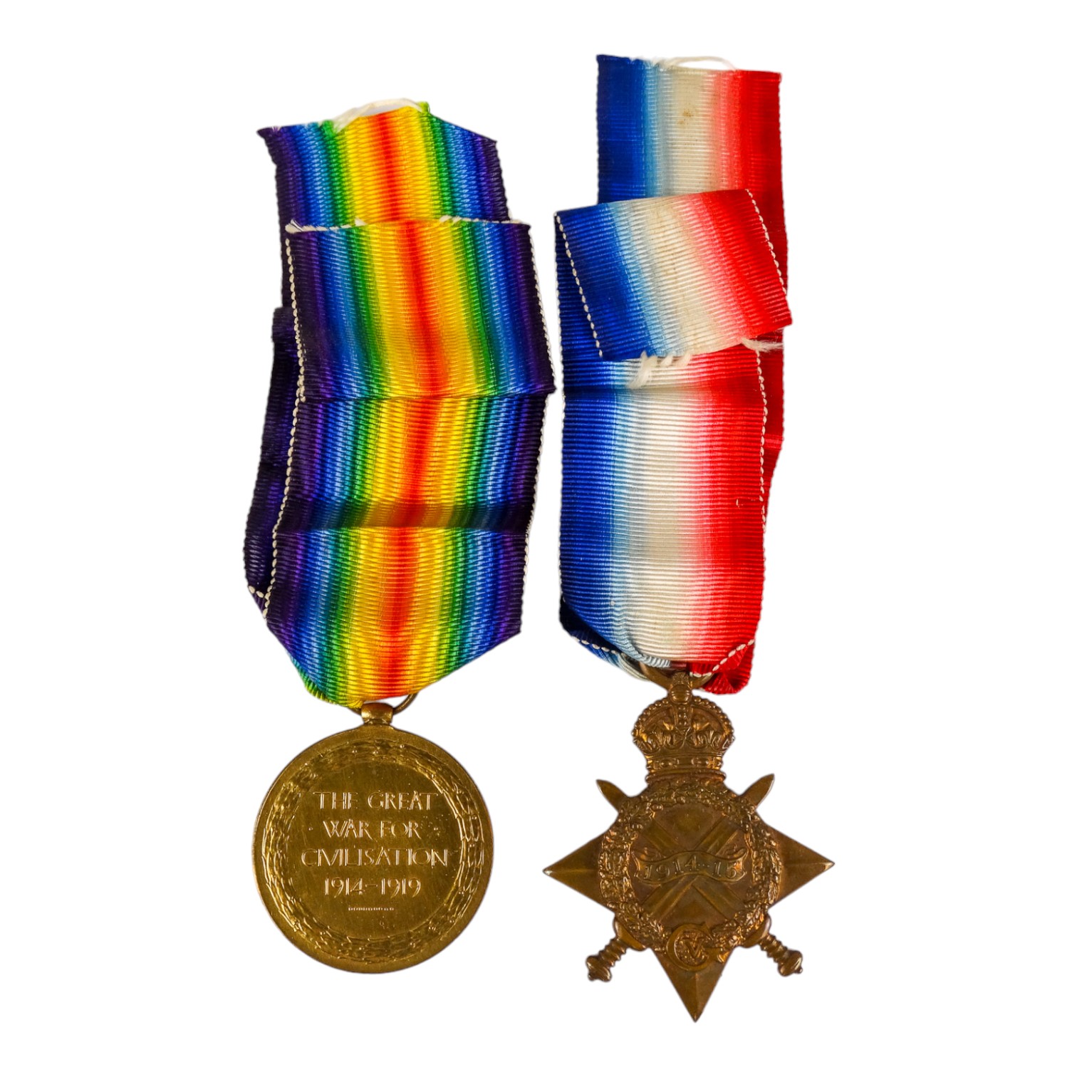 A pair of WWI medals - to R.W. Henry 9346, Durham L.I.