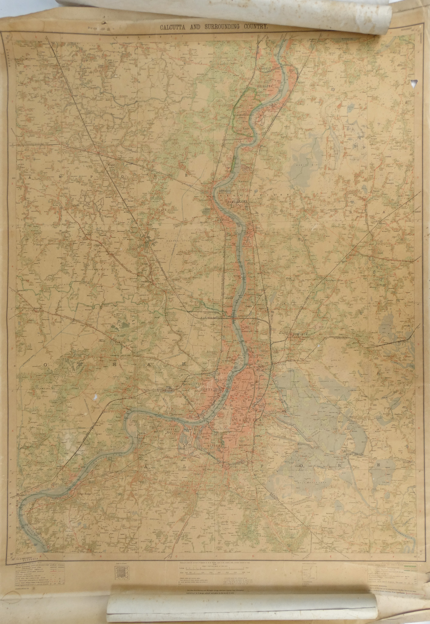 An early 20th century survey map of Calcutta - dated 1925, together with further similar maps of - Image 2 of 11
