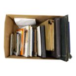 World Stamps in albums, stock cards, loose etc. - A box containing a large quantity of stamps in