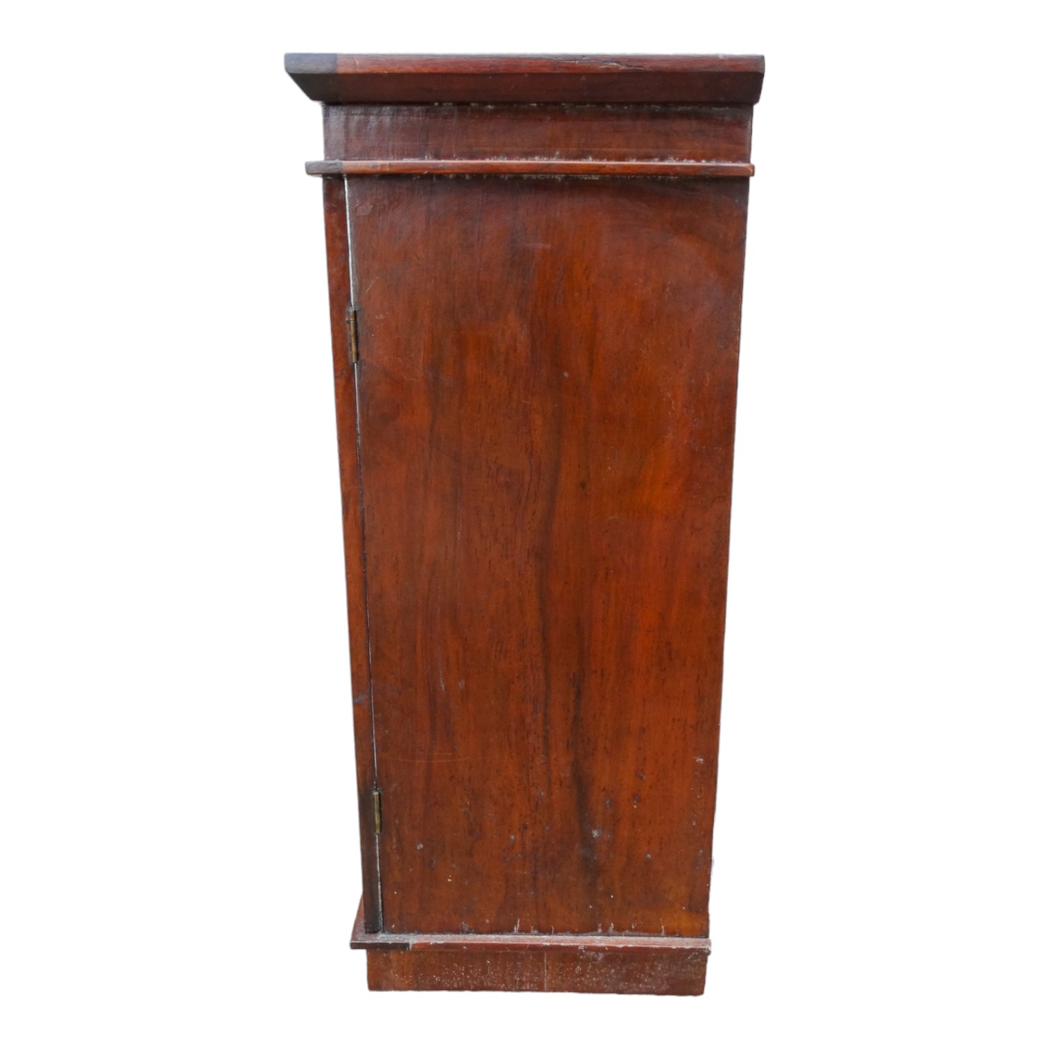 A Victorian mahogany table top collectors cabinet - with an inverted breakfront and in the manner of - Image 4 of 6