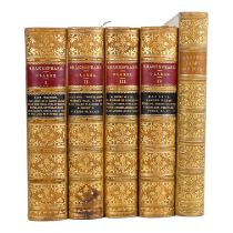 SHAKESPEAR William, Complete works in four volumes - Bickers & Son 1881, full leather with gilt