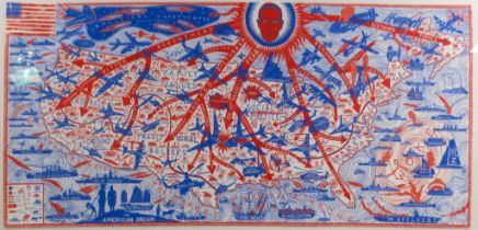 Sir Grayson Perry CBE RA (born 1960) The American Dream Print on cotton Framed and glazed Picture