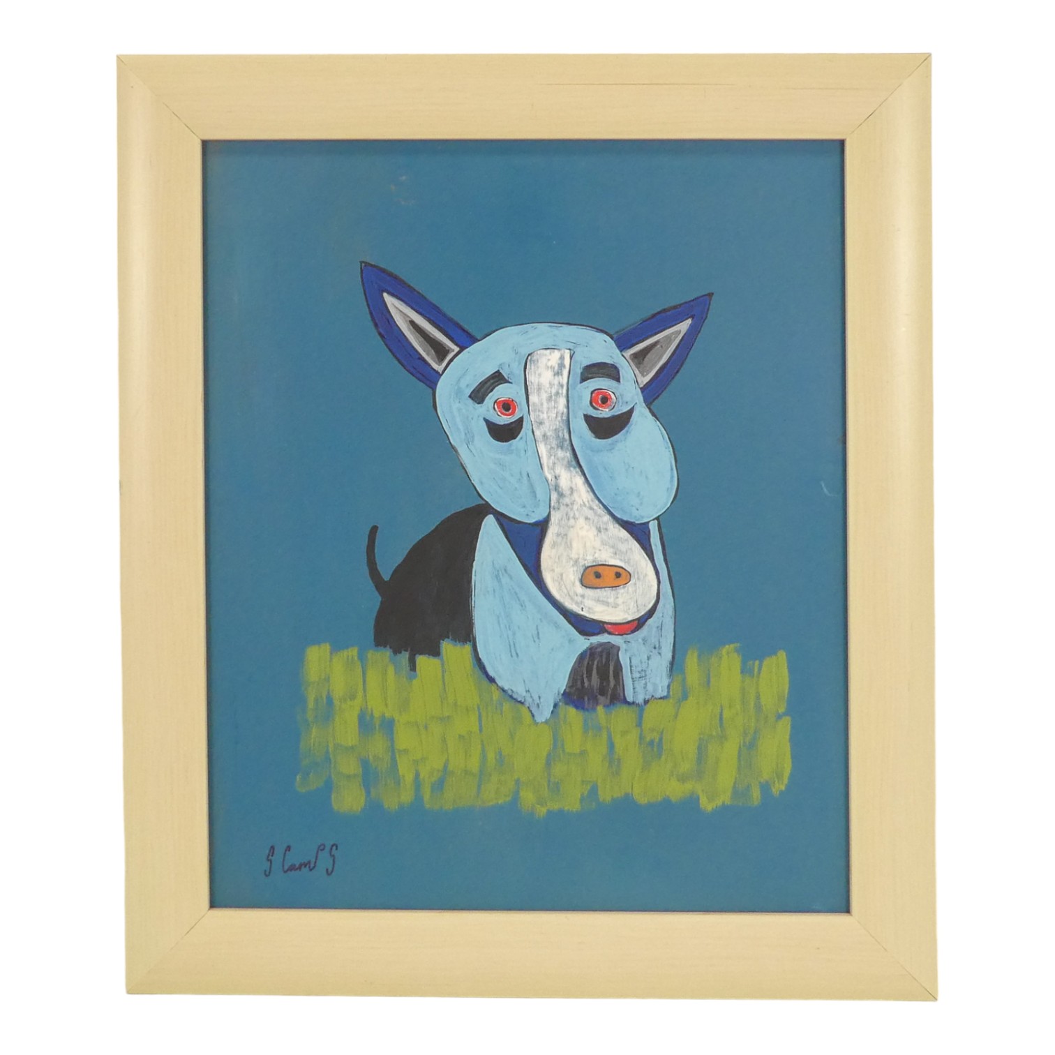 Steve CAMPS (Cornish contemporary b. 1957) Picasso's Dog Acrylic on board Signed lower left, dated - Image 2 of 4