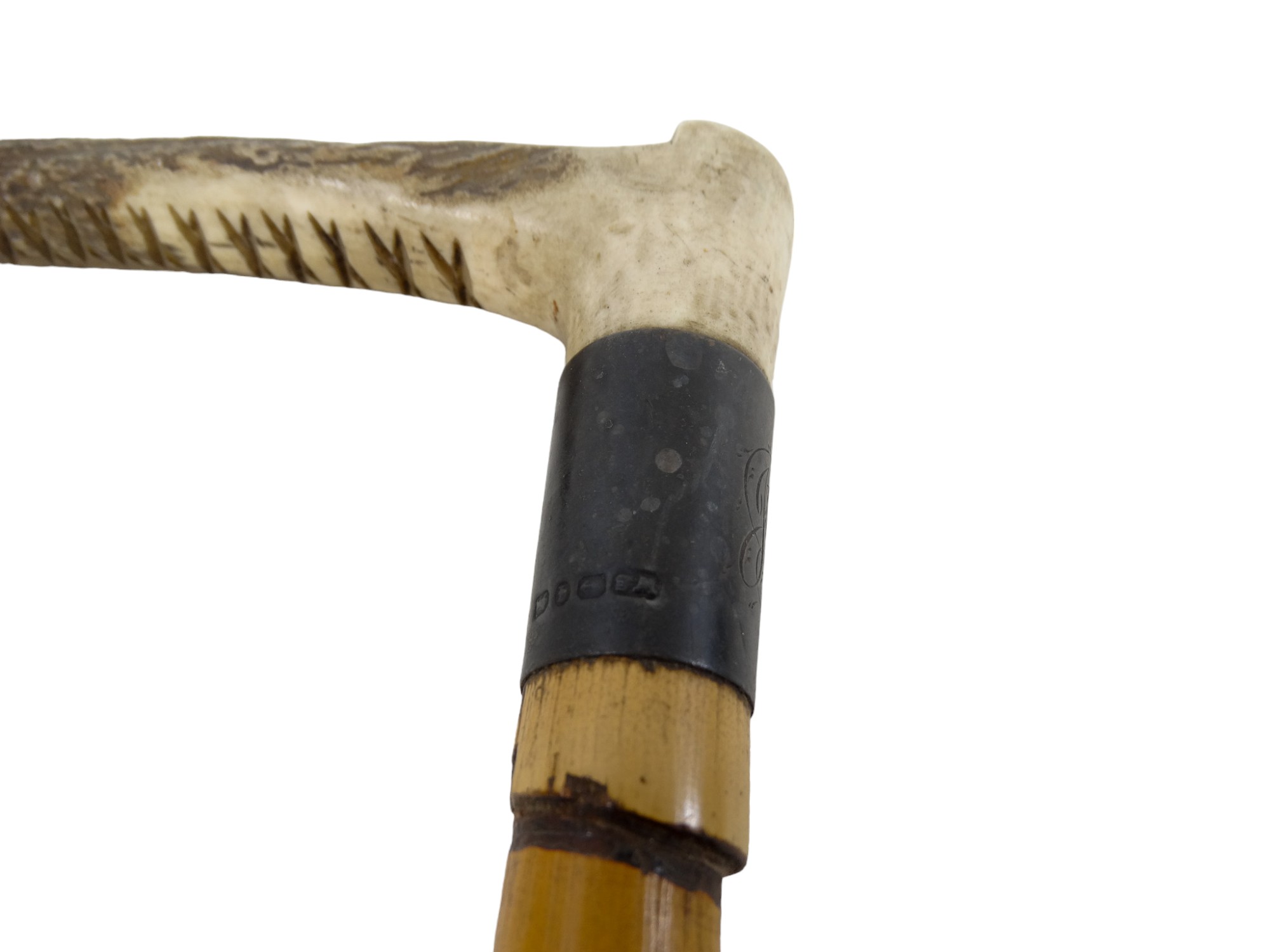 A late 19tth century riding crop - with antler handle and a silver ferrule dated 1890, together with - Image 5 of 7