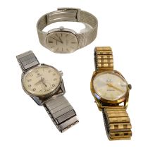 Three gentlemans wristwatches.