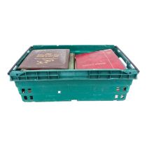 STAMPS - a large quantity of stamps on leaves in stock books, an interesting accumulation.
