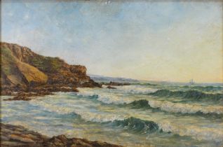 In the manner of Frederick William Newton WHITEHEAD (1853-1938) Coastal Scene Oil on canvas Signed