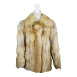 A ladies fur jacket - with a satin lining, 61cm long.