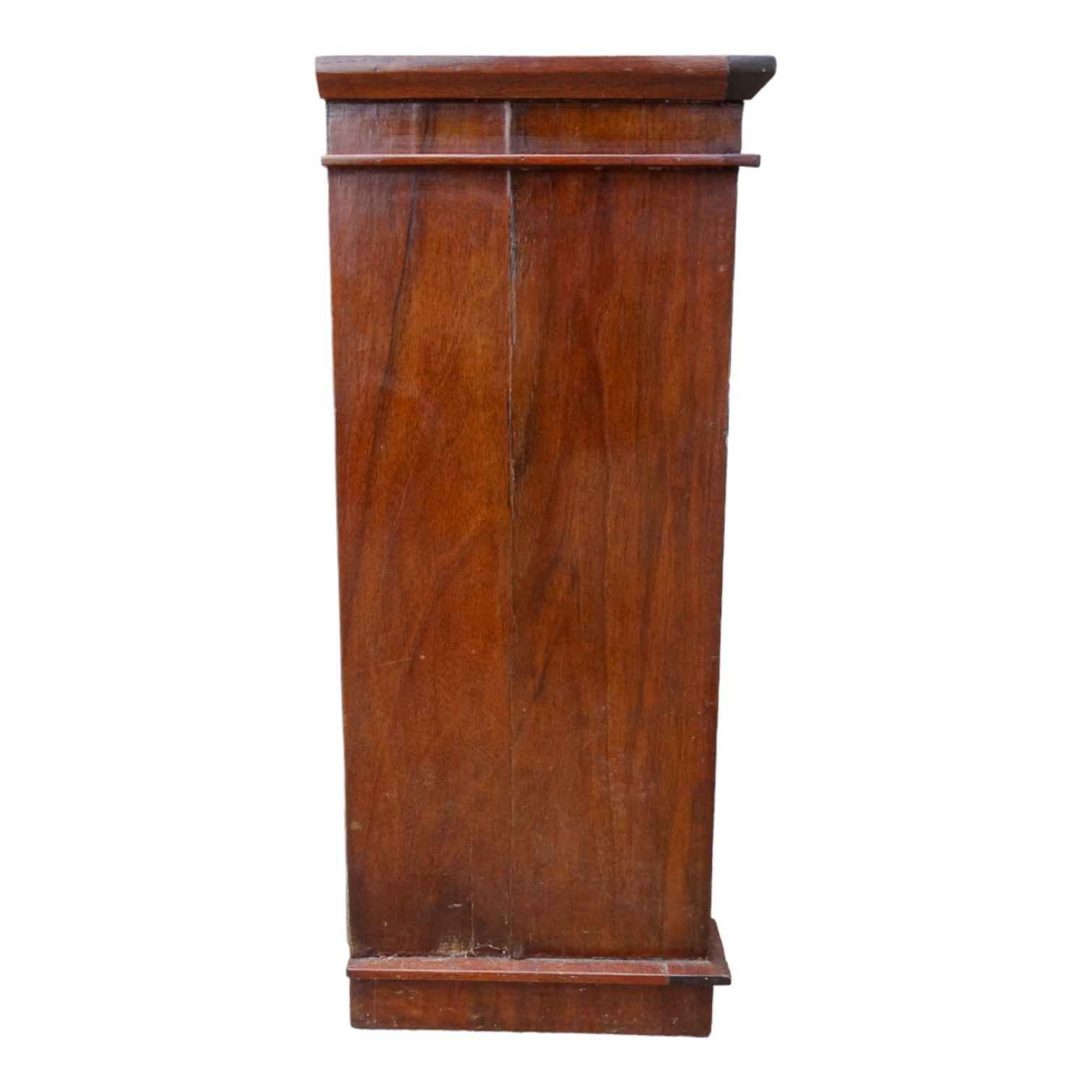 A Victorian mahogany table top collectors cabinet - with an inverted breakfront and in the manner of - Image 6 of 6