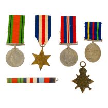 A World War II medal group - including Defence medal, 1939-45 Medal, 1939-45 Star, together with a