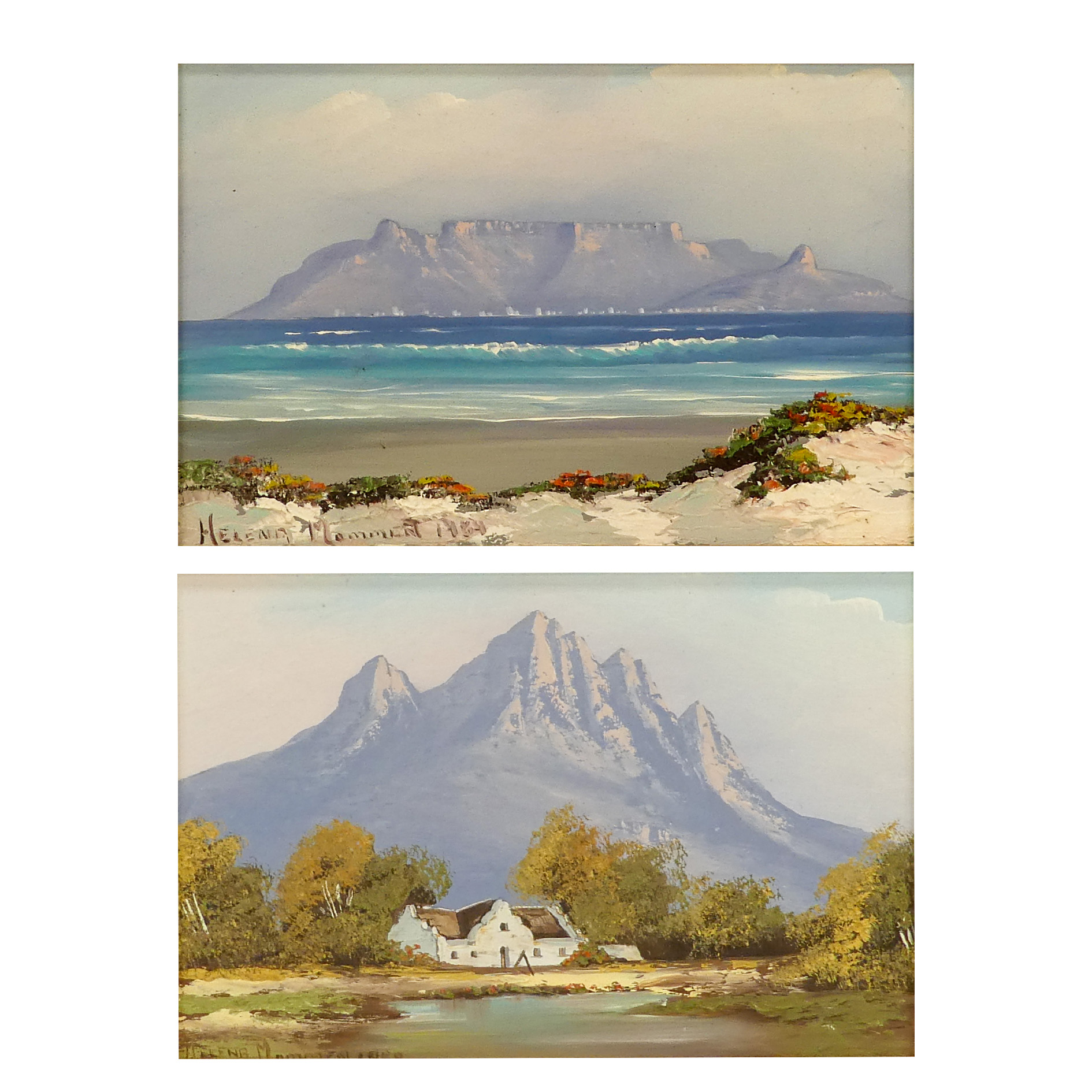 # Helena MOMMENT Table Mountain, South Africa Acrylic on board Signed and dated 1989 Framed