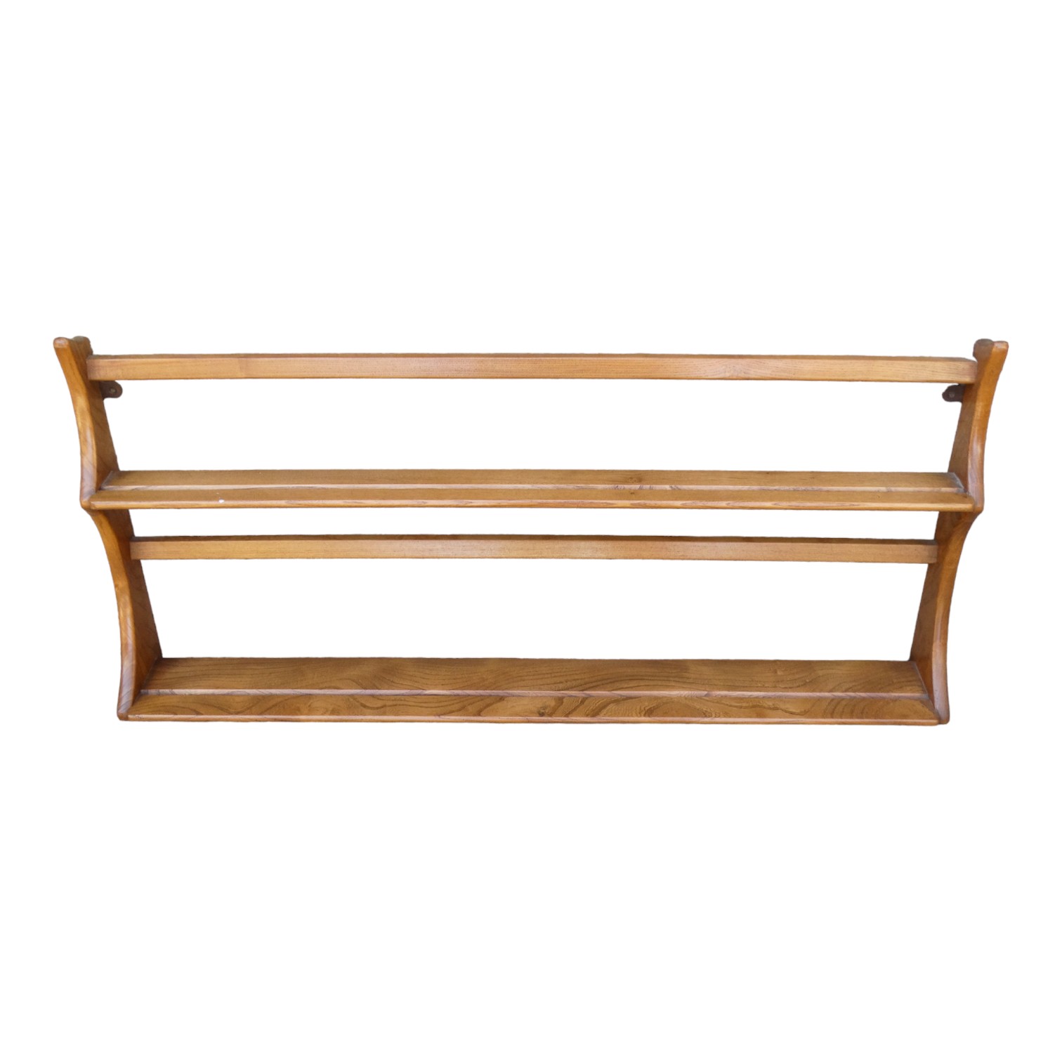 An Ercol hanging plate rack - Golden Dawn, model 268, the rack having two graduating shelves with - Image 2 of 4