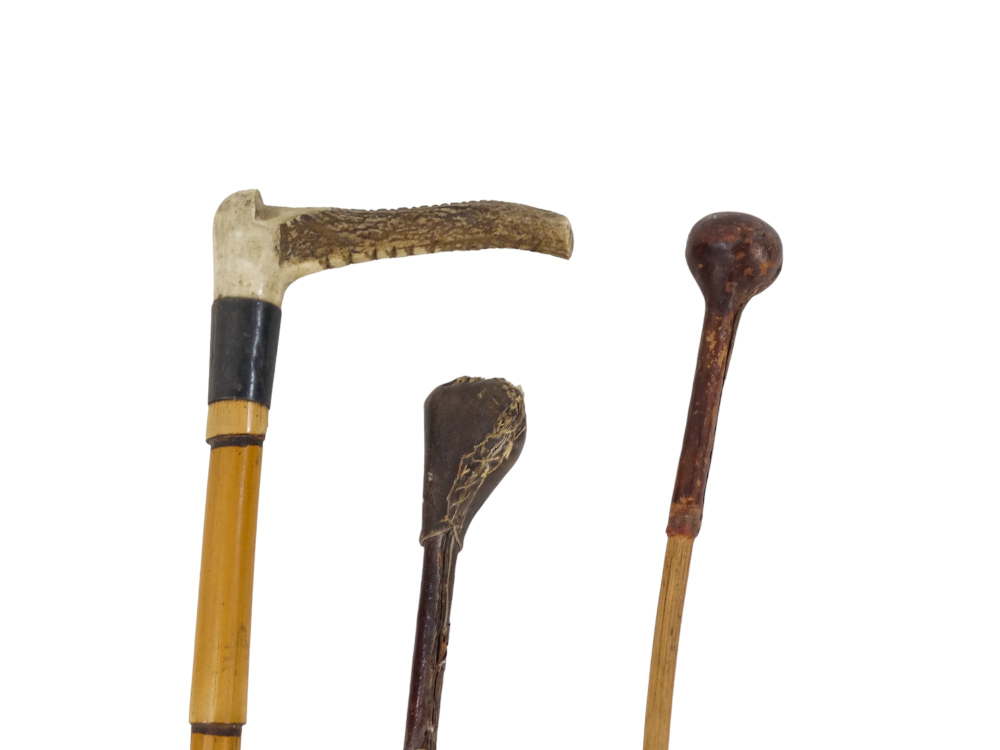 A late 19tth century riding crop - with antler handle and a silver ferrule dated 1890, together with - Image 4 of 7