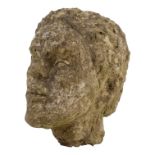 A mid 20th century terracotta head - 27cm high