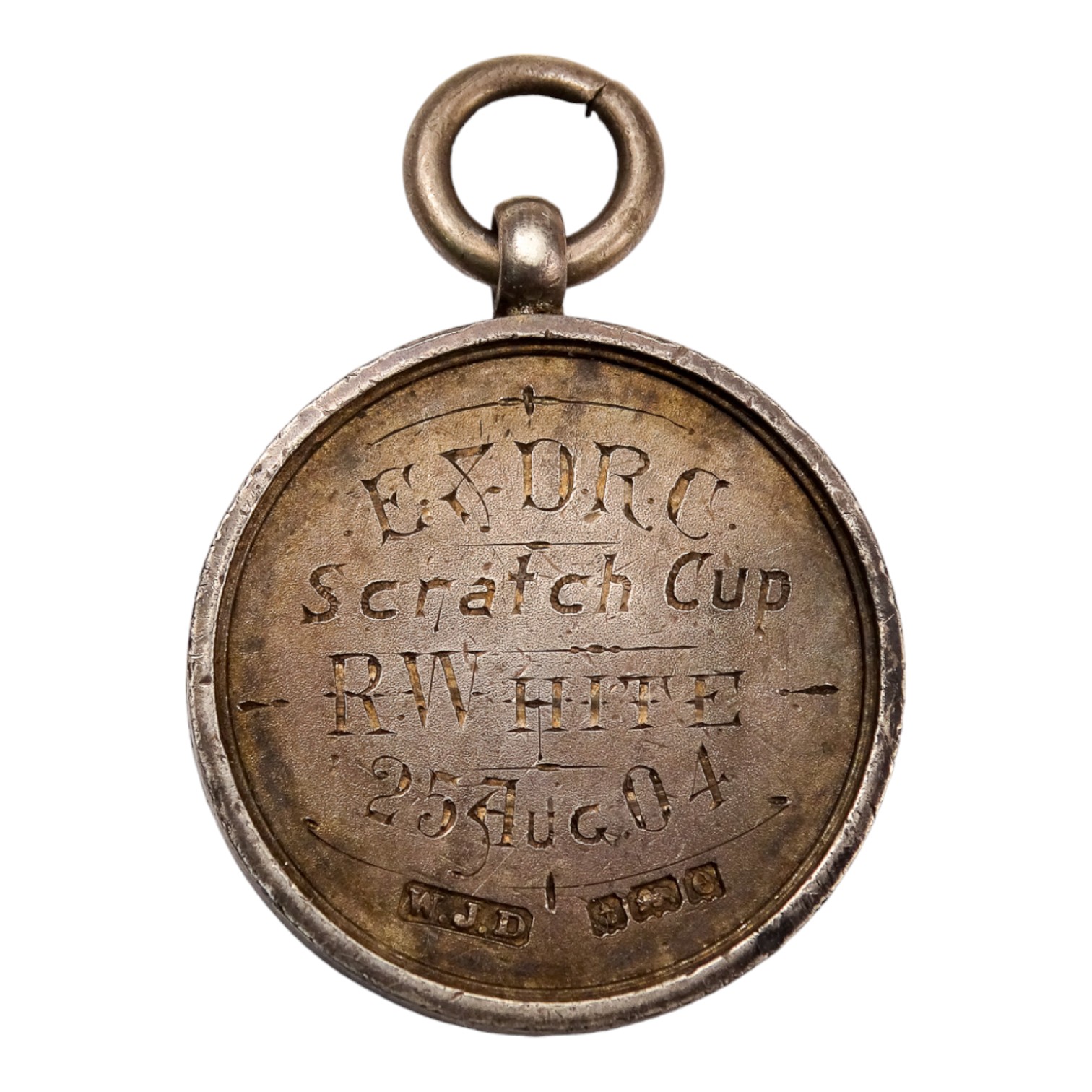 Two silver fob medallions - one for shooting, Birmingham 1904, William James Dingley, together - Image 3 of 3