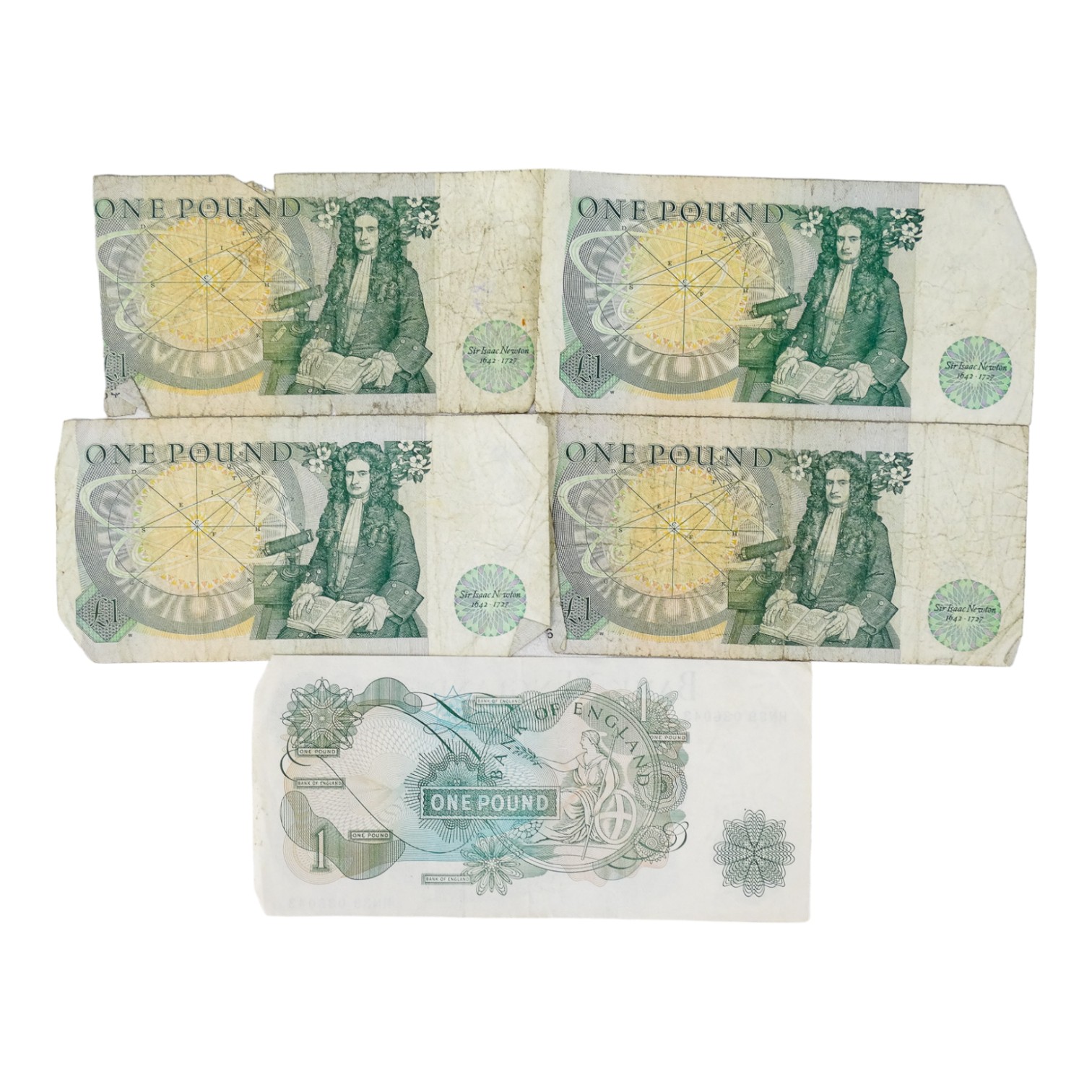 A One Pound note - last issue D H F Somerset, uncirculated, together with five further one pound - Image 6 of 6