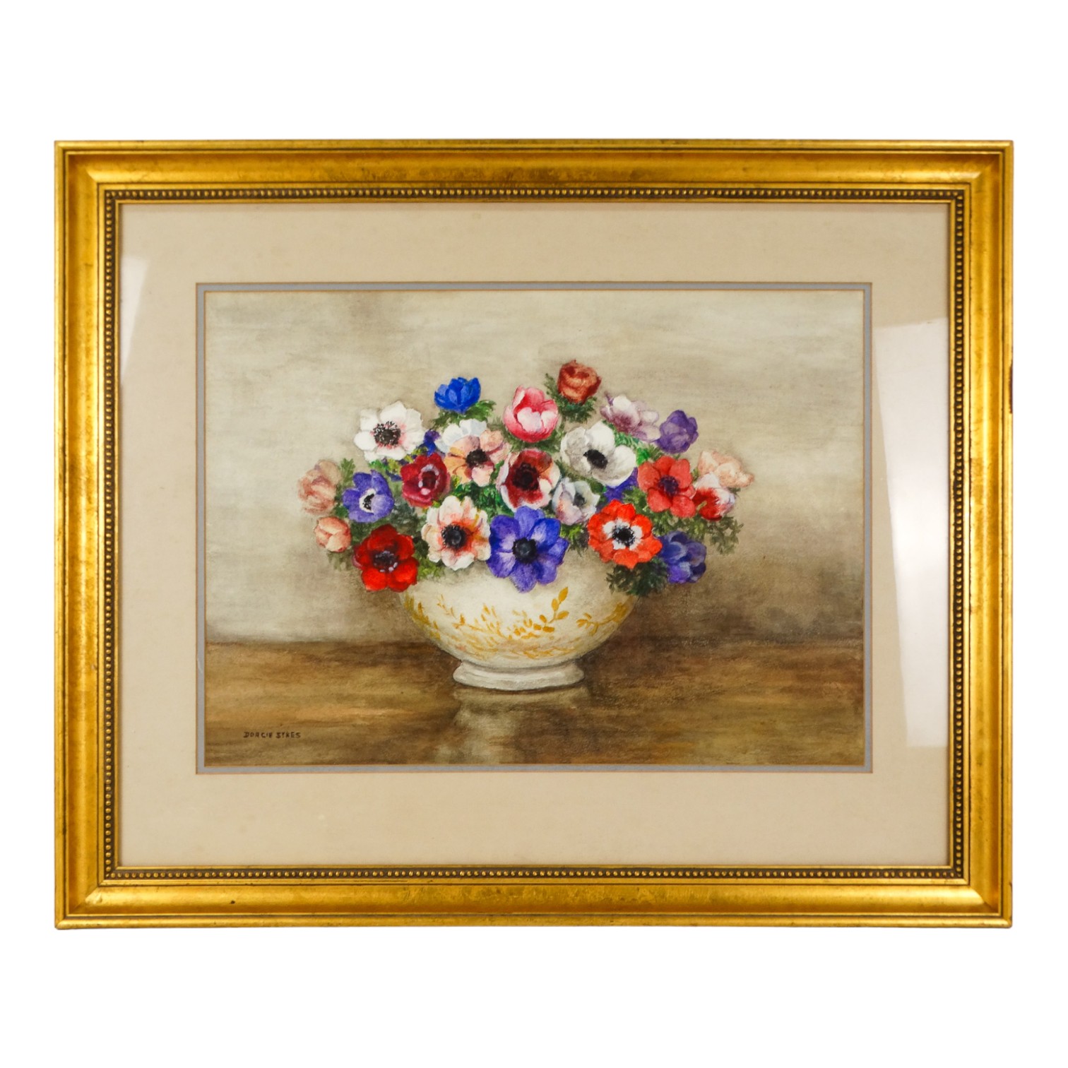 # Dorcie SYKES (1908-1998) Still Life Flowers Watercolour Signed lower left Framed and glazed - Image 2 of 4