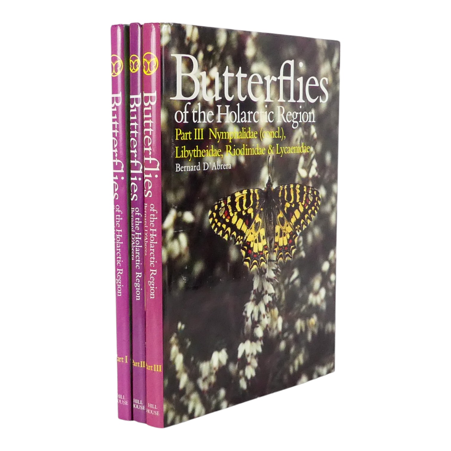 D'ABRERA Bernard, Butterflies of the Holarctic Region - Hill House 1993, three volumes cloth binding