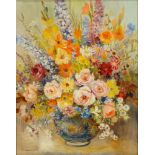 # Dorcie SYKES (1908-1998) Still Life Flowers Oil on board Signed lower left Framed Picture size