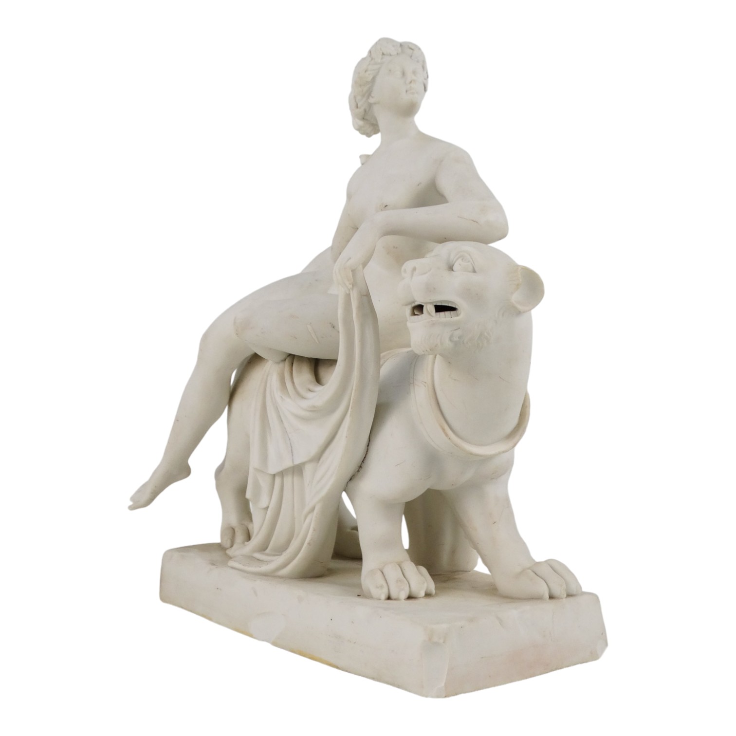 A 19th century Parian figure - Ariadne on a leopard, by John Bell for Minton, circa 1861, in the - Image 2 of 6