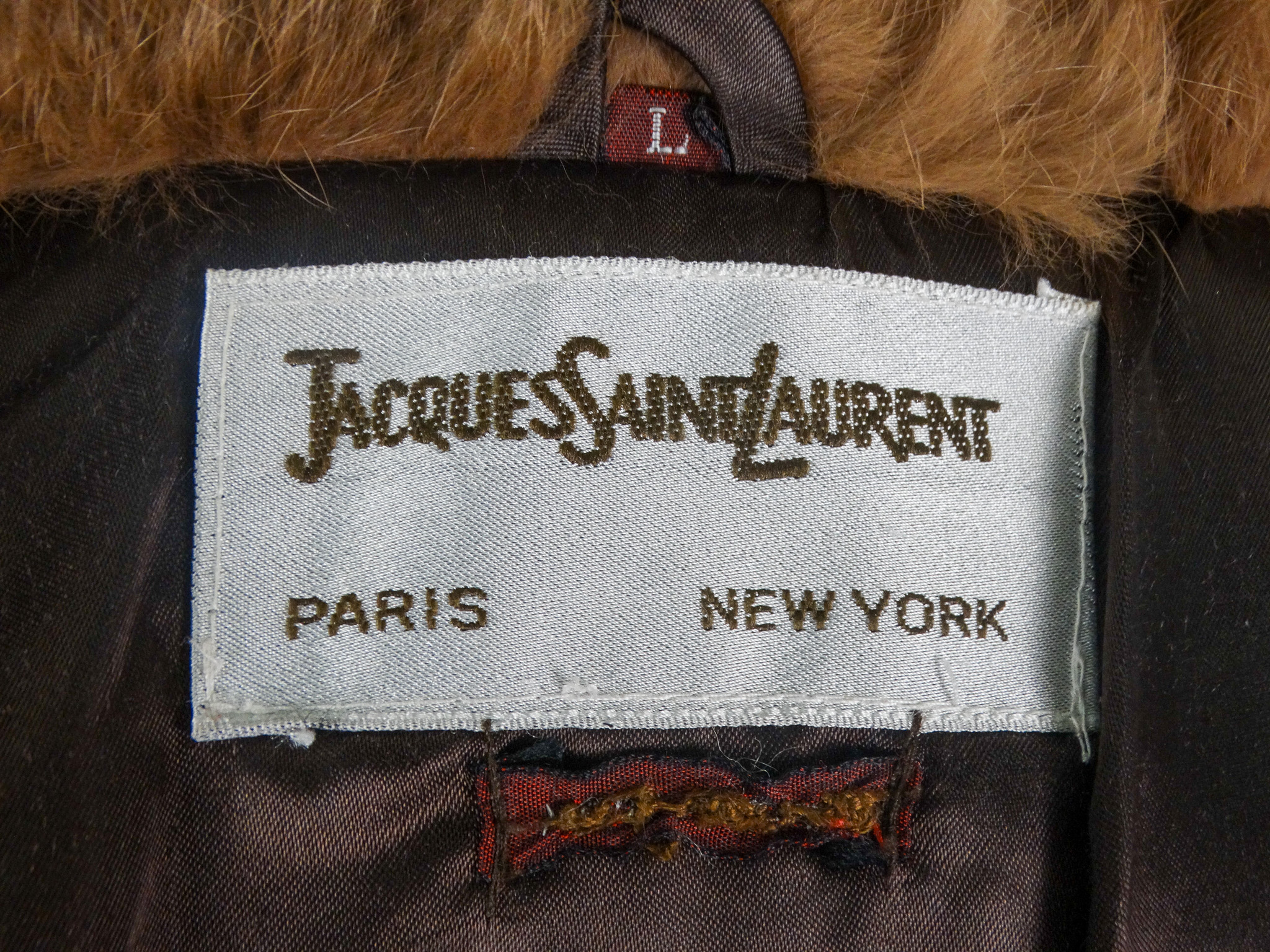 A Jacques Saint Laurent brown fur jacket - size 10/12, length 70cm. - Image 4 of 4