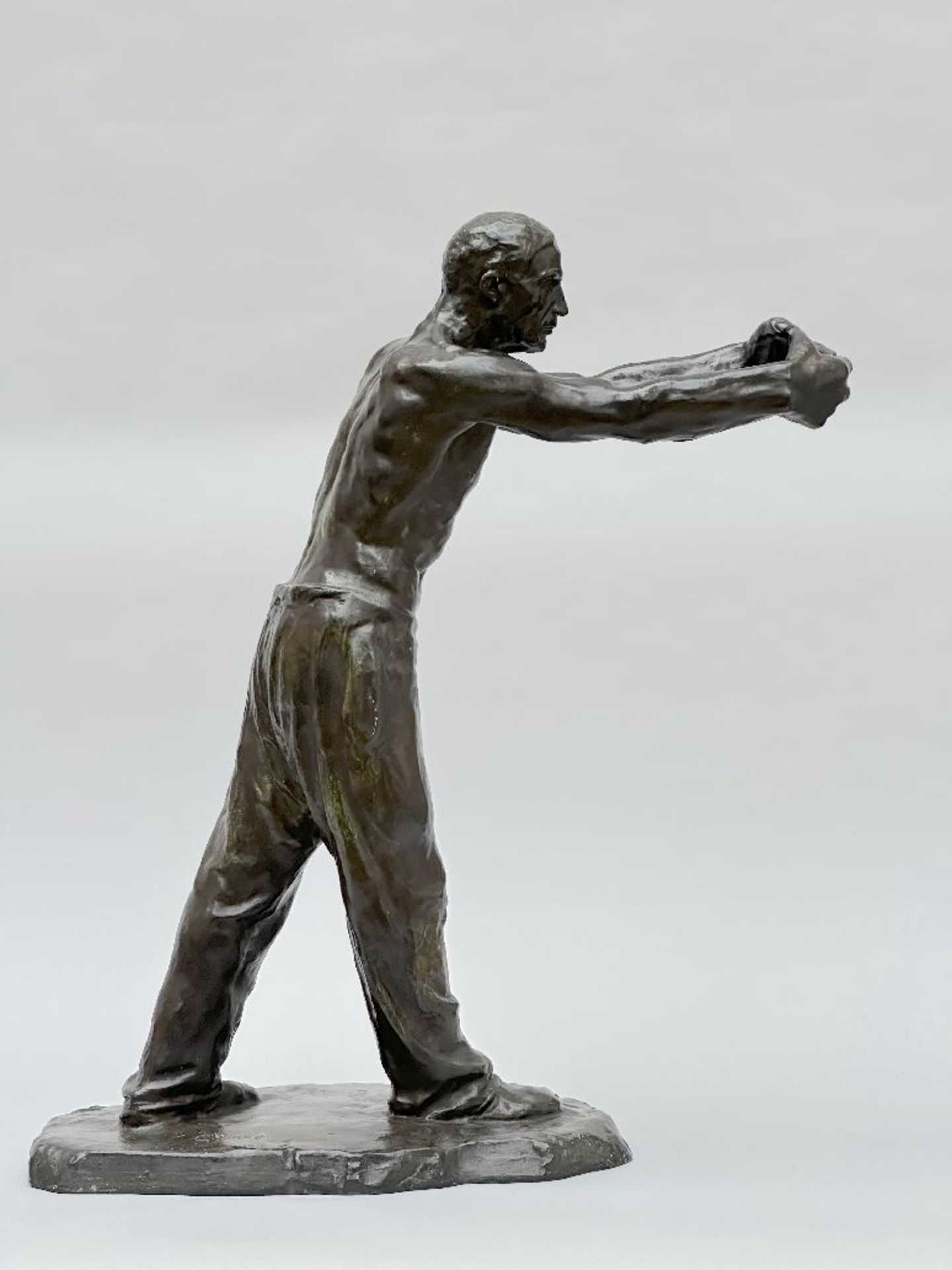 George Minne (1912): bronze statue 'the docker' - Image 8 of 9