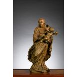 Terracotta statue 'Madonna with child'