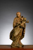 Terracotta statue 'Madonna with child'