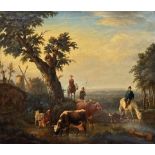 Charles Desan (1848): painting (o/d) 'animals in landscape' (*)