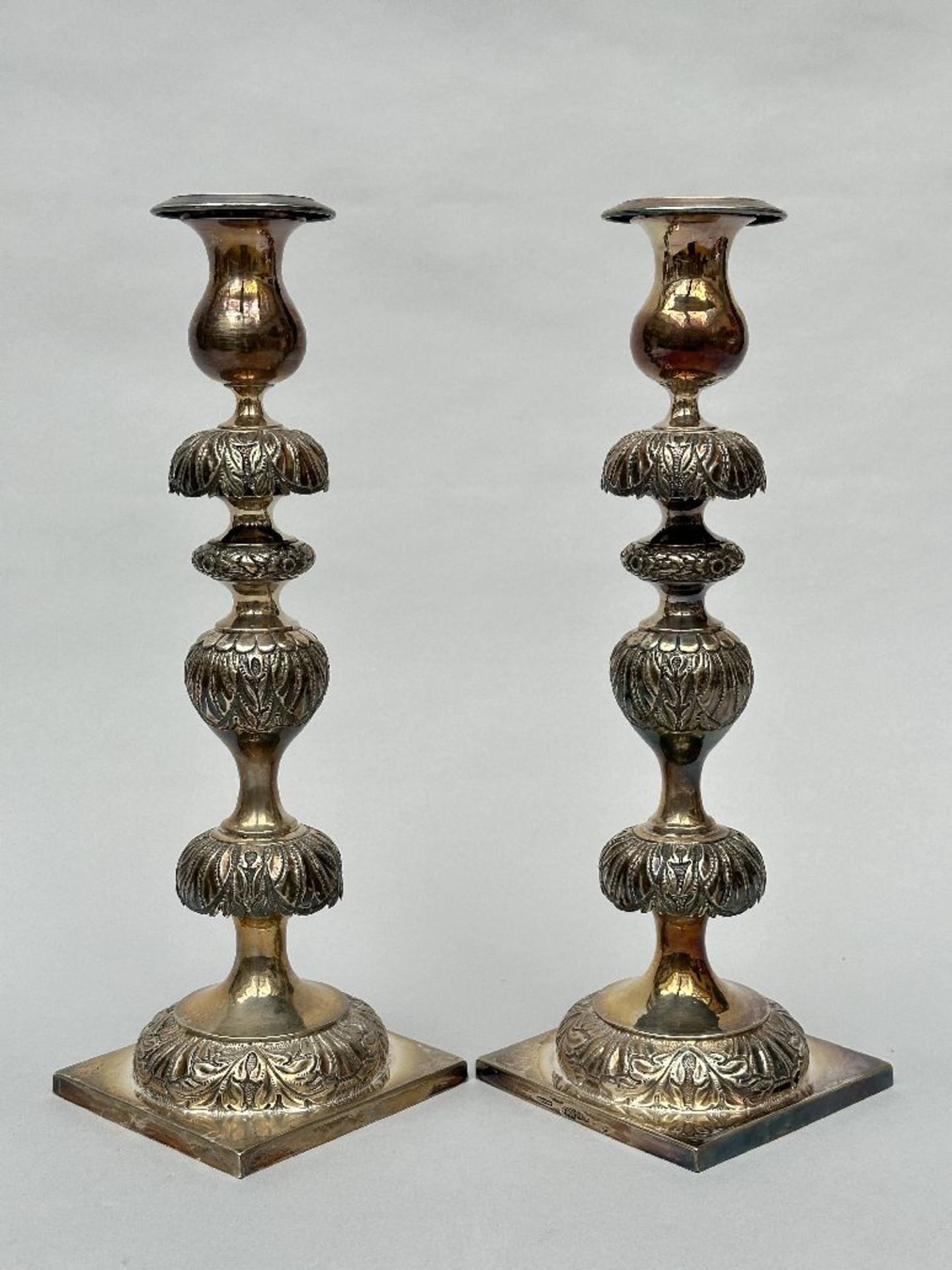 A pair of silver candlesticks by Jan Pogorzelski, 1863 - Image 2 of 4