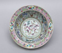 A Chinese famille rose porcelain basin ‘butterflies'