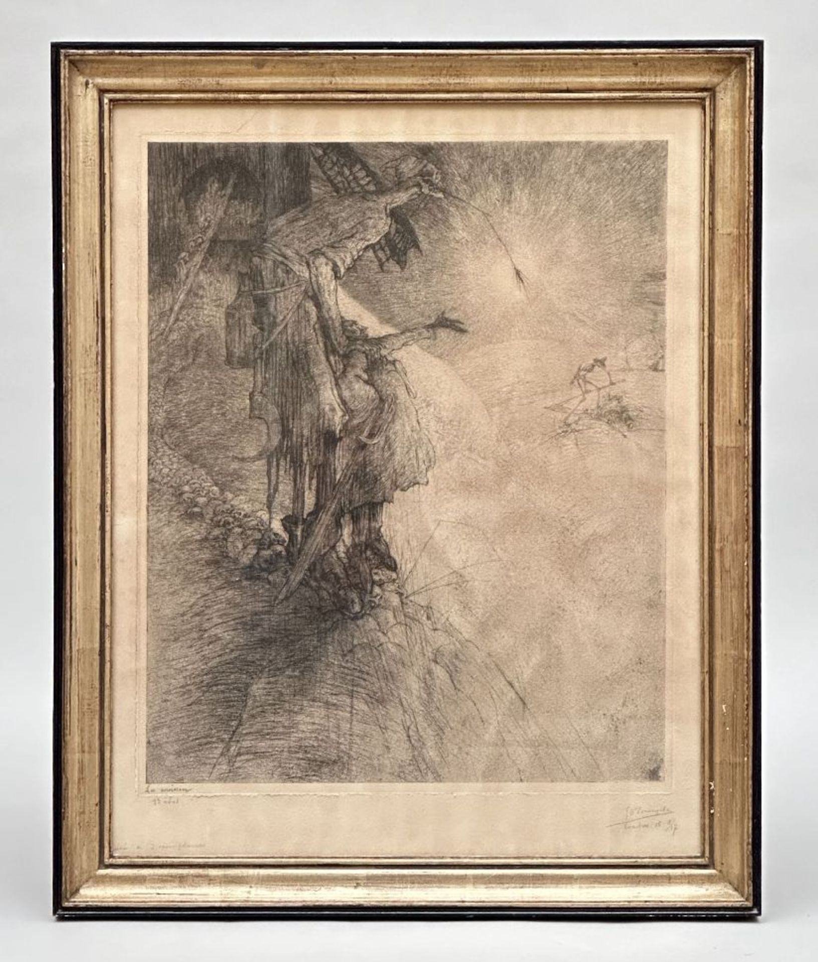 Jules De Bruycker: etching 'la moisson' (*) - Image 2 of 5